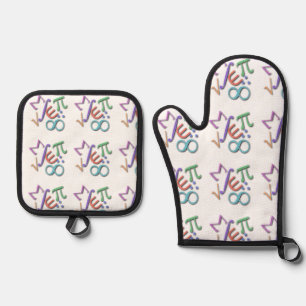 "mathematician" oven mitt & pot holder set