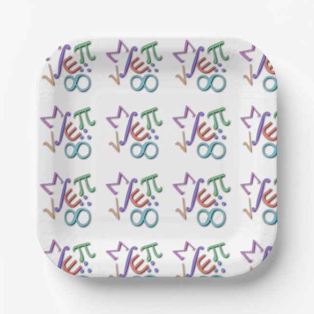 "mathematician" paper plate (Front)