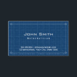 Mathematician Professional Blueprint Business Card<br><div class="desc">Professional Blueprint Mathematician Business Card.</div>