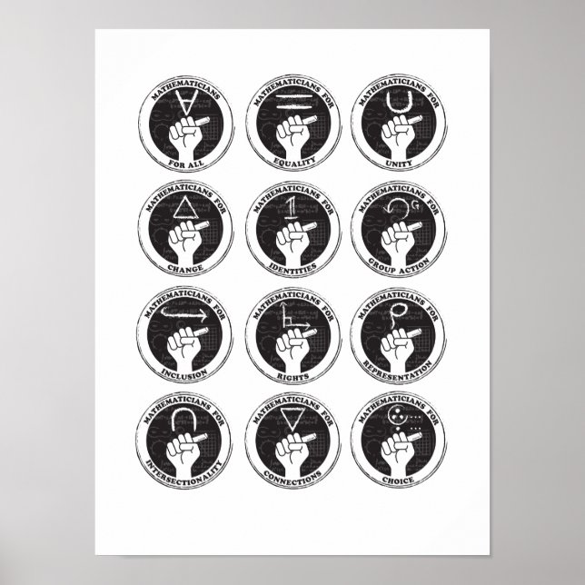 Mathematicians for All, Equality, Unity... Poster (Front)