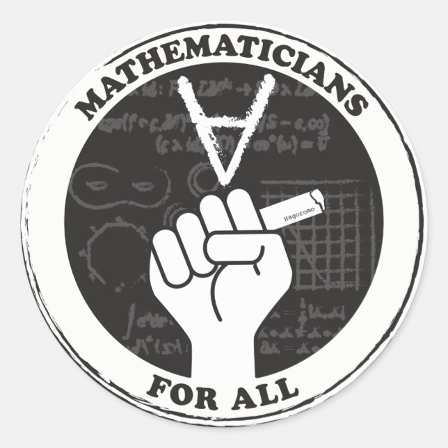 Mathematicians for All stickers (Front)