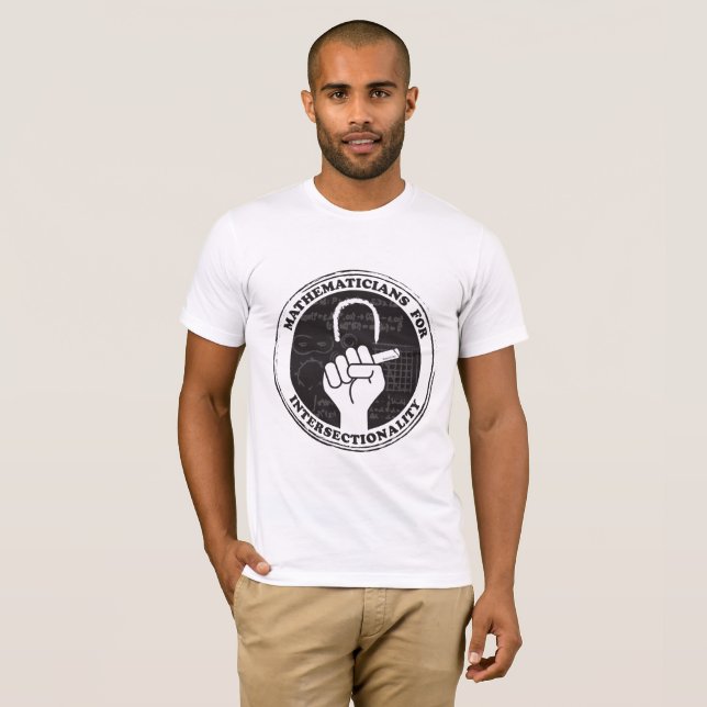 Mathematicians for Intersectionality T-shirt (Front Full)