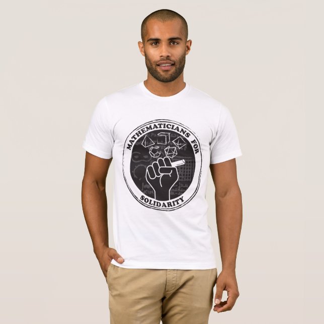 Mathematicians for Solidarity T-shirt (Front Full)