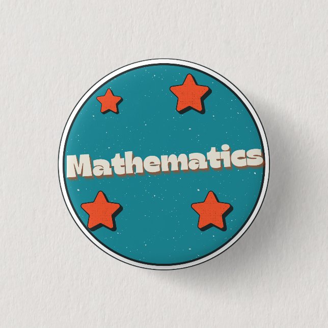 Mathematics 3 Cm Round Badge (Front)