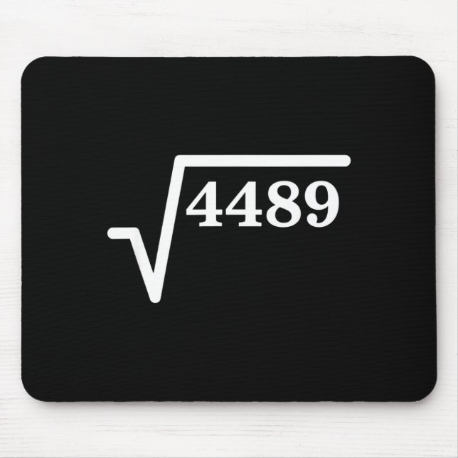 Mathematics 4489, Perfect Square Math Joke For Tea Mouse Mat (Front)