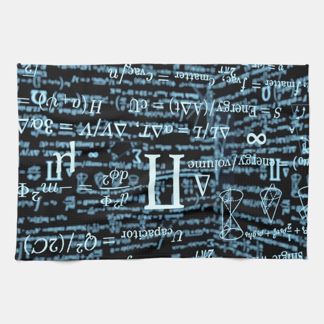 Mathematics Algebra Design Tea Towel (Horizontal)