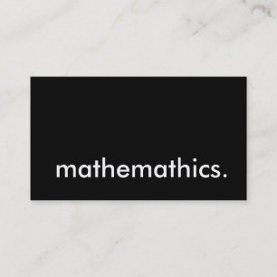 mathematics. business card