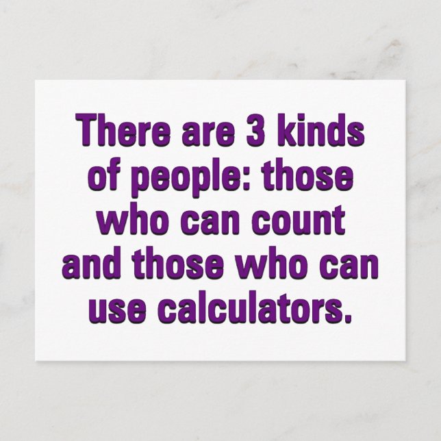 Mathematics can improve your ability to count postcard (Front)