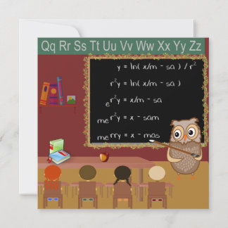 Mathematics Christmas Wish Postcard