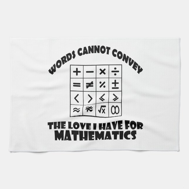 Mathematics designs tea towel (Horizontal)