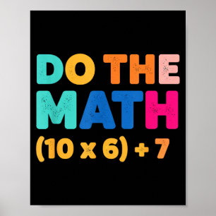 Mathematics Do The Math Colorful Equation Design Poster