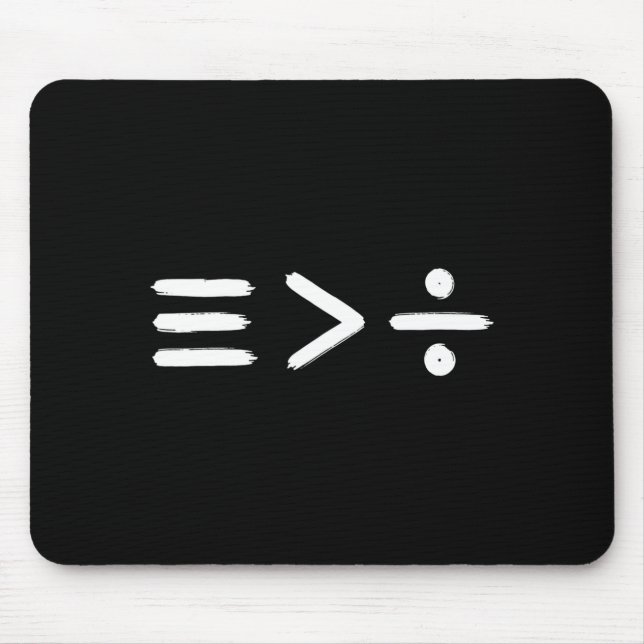Mathematics Equality > Division Math Symbol Sta Mouse Mat (Front)