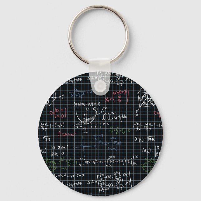 Mathematics Equation for Math Geek Teacher Student Key Ring (Front)
