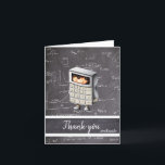Mathematics Equation Numbers Calculator Chalkboard Thank You Card<br><div class="desc">Unique thank you card for math lovers. The illustration represents a boy in a calculator costume. Personalise the text with your own information. Coordinated products can be found in my store. Illustrated and designed by Patricia Alvarez.</div>