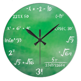 Mathematics Equation Quiz for Geeks Large Clock