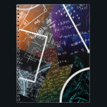 Mathematics Formula Spiral Notebook<br><div class="desc">Show your love for learning with this spiral notebook, featuring a dynamic collage of mathematical formulas, equations, and geometric designs. Perfect for students, teachers, and STEM fans, this notebook brings creativity and inspiration to notes, lists, or journalling.</div>
