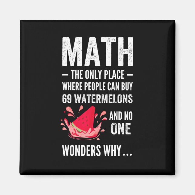 Mathematics humor magnet (Front)