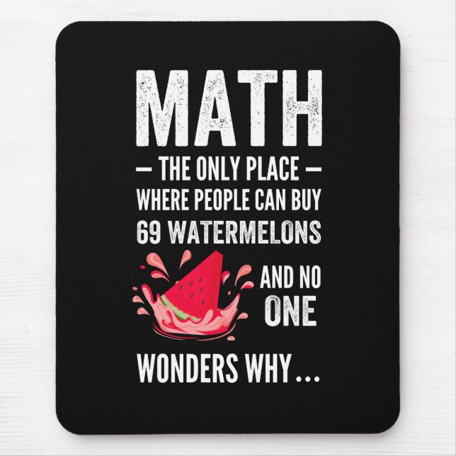 Mathematics humour mouse mat (Front)