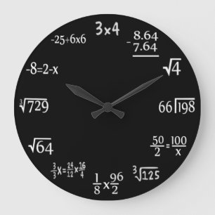 Mathematics Large Clock