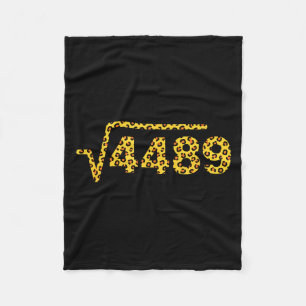 Mathematics Leopard Print Square Root 4489, Math N Fleece Blanket