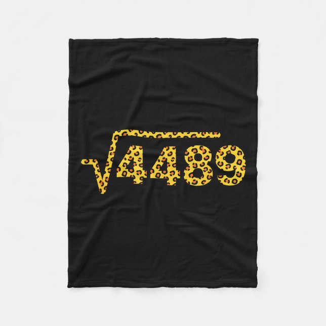 Mathematics Leopard Print Square Root 4489, Math N Fleece Blanket (Front)