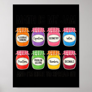 Mathematics Math Is My Jam, Algebraic Thinking, Eq Poster