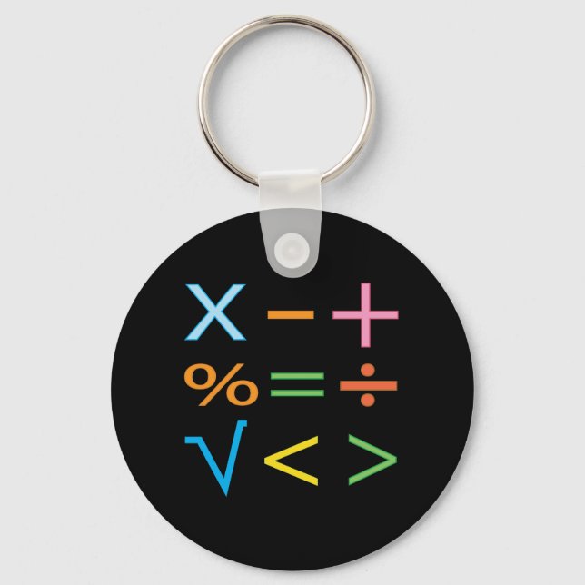 Mathematics Math Symbol Math  Key Ring (Front)