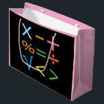 Mathematics Math Symbol Math  Large Gift Bag<br><div class="desc">Mathematics Math Symbol Math Large Gift Bag original design by Nisha Prabhu. Gift your favourite math enthusiast with our eye-catching "Math Large Gift Bag"! This beautifully designed bag is adorned with an array of vibrant math symbols, making it perfect for any occasion—from birthdays to graduations. Whether you're wrapping up books,...</div>