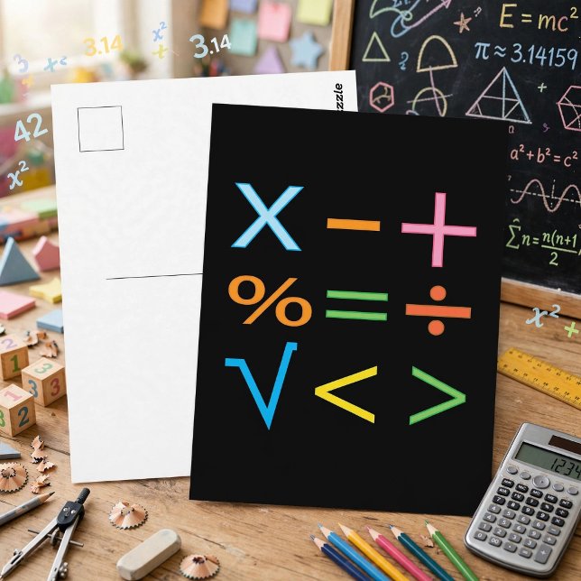 Mathematics Math Symbol Math  Postcard (Creator Uploaded)