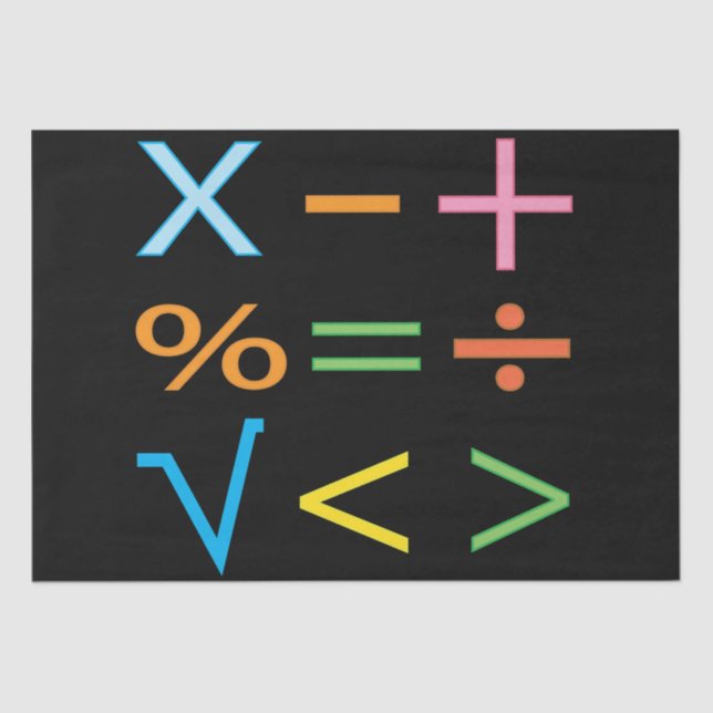 Mathematics Math Symbol Math  Tissue Paper (Front)