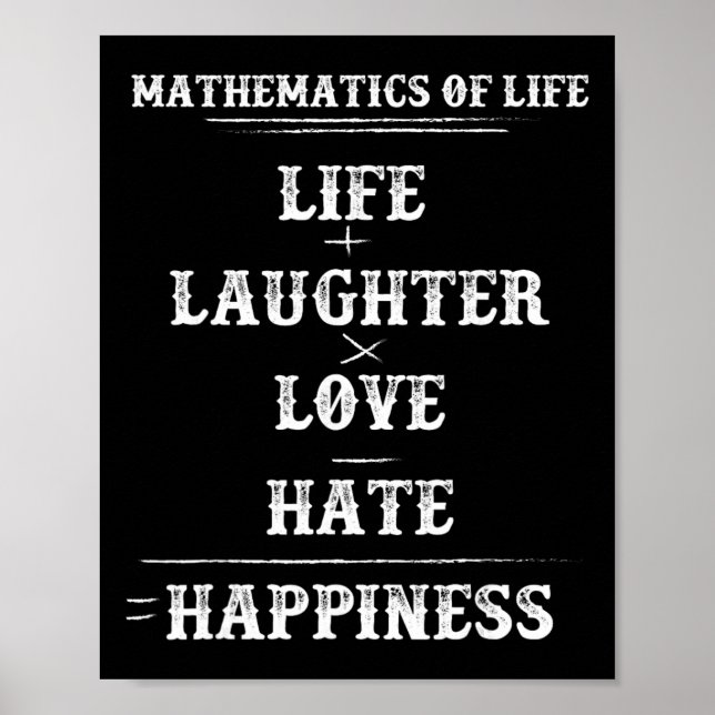 Mathematics Of Life Complex Equation Formula Math  Poster (Front)