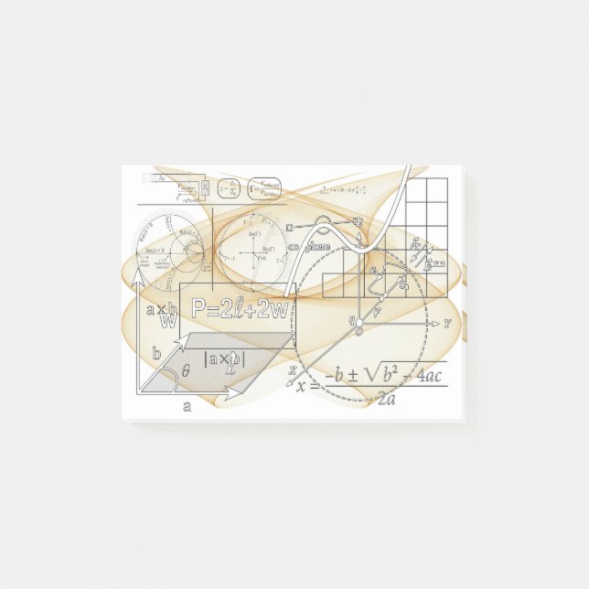 Mathematics Physics Science Formulas Post-It Notes (Front)