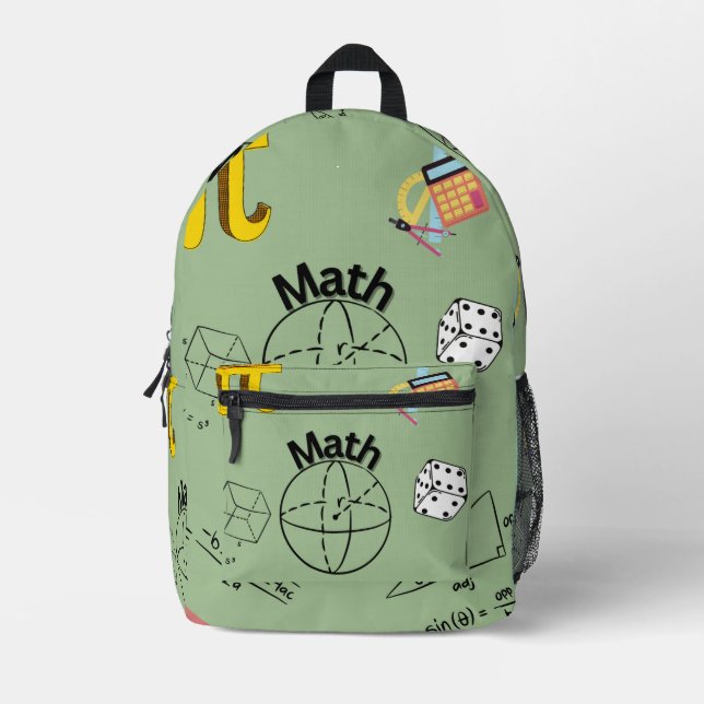 Mathematics Printed Backpack (Front)