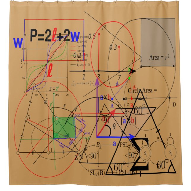 Mathematics Question For You Shower Curtain (Front)
