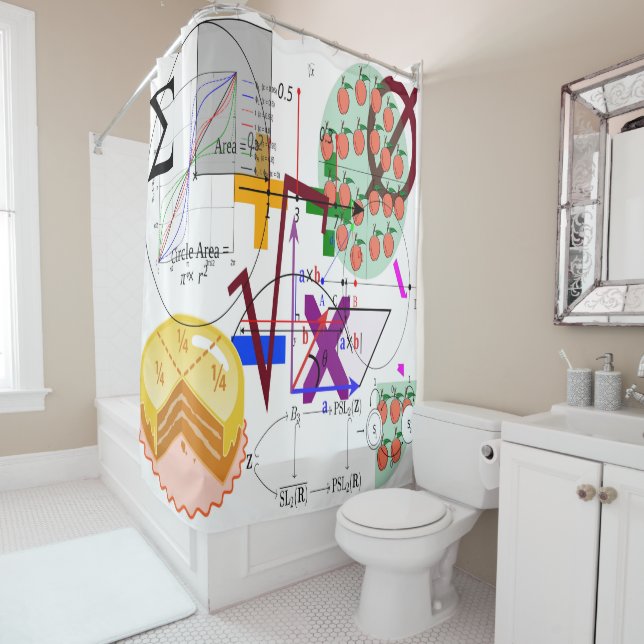 Mathematics Question Shower Curtain (In Situ)