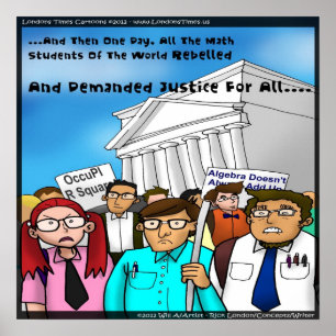 Mathematics Revolt Funny Poster