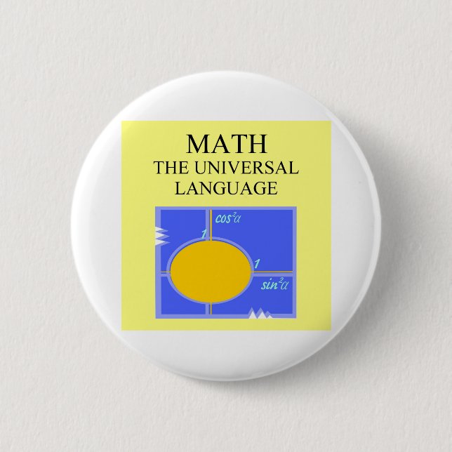 mathematics rules 6 cm round badge (Front)