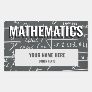 Mathematics School Subject Sticker Label