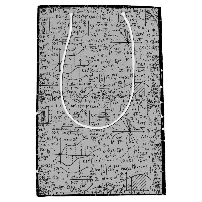 mathematics scribbles  medium gift bag (Front)