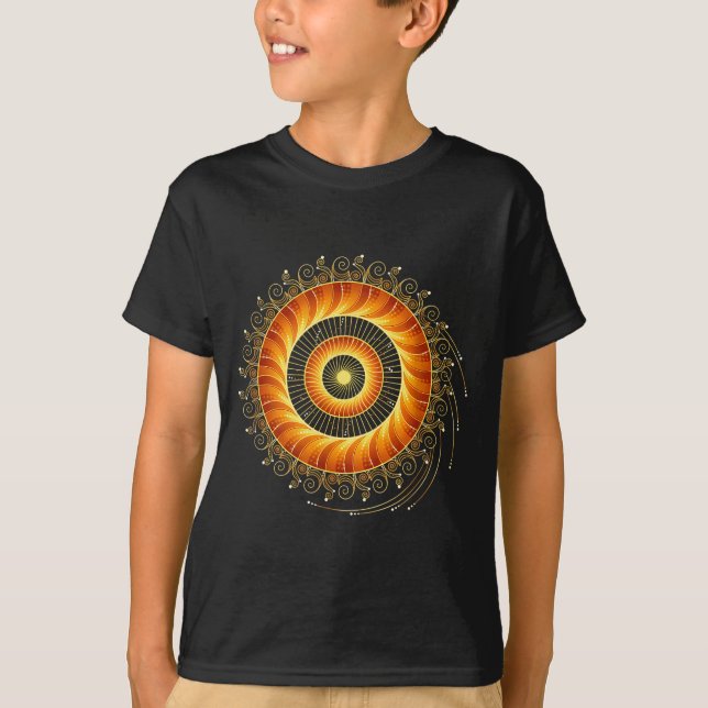 Mathematics Spiral Sacred Geometry Fibonacci Manda T-Shirt (Front)