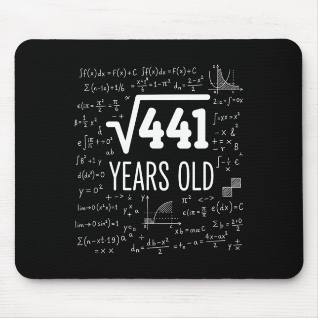 Mathematics Square Root 441 Years Old, Clever Math Mouse Mat (Front)