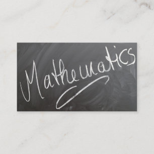 Mathematics Tutor Chalkboard - Business Card