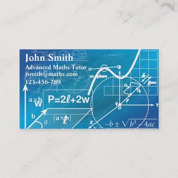 Mathematics Tutor Business Cards | Zazzle UK