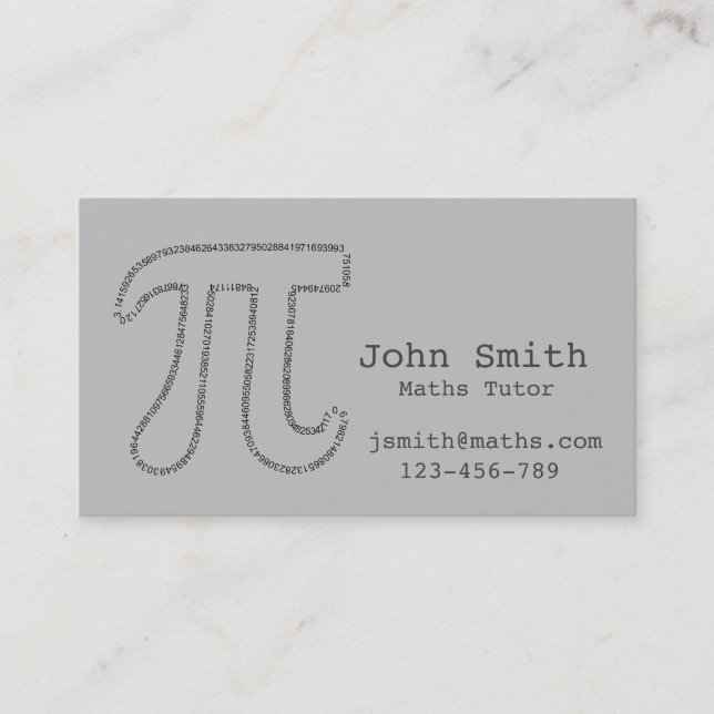 Mathematics tutor or teacher stylish advanced math business card (Front)