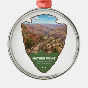 Mather Point Grand Canyon National Park Arrowhead Metal Tree Decoration