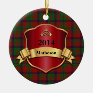 Matheson Tartan Plaid Custom ornament