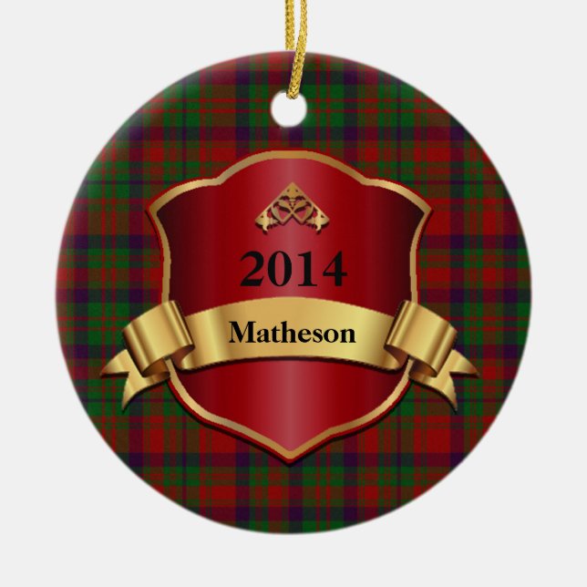 Matheson Tartan Plaid Custom ornament (Front)