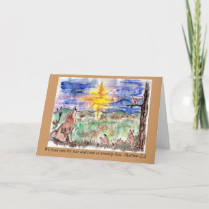 Mathew 2:2 Chistmas Star Holiday Card