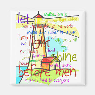Mathew 5:14-16 Lighthouse 1 Magnet
