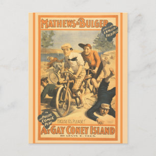 Mathew and Bulger at Gay Coney Island Postcard